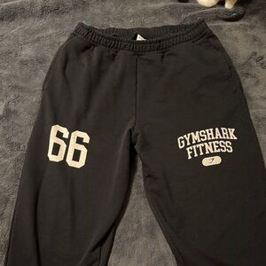 Gymshark Fitness Black Joggers with White Print